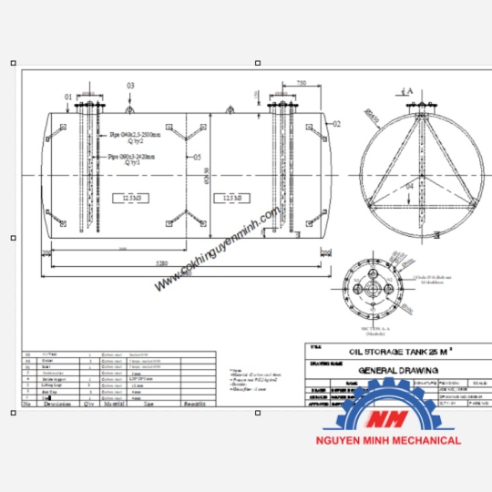 BÔN CHỨA XĂNG DẦU 25M3 